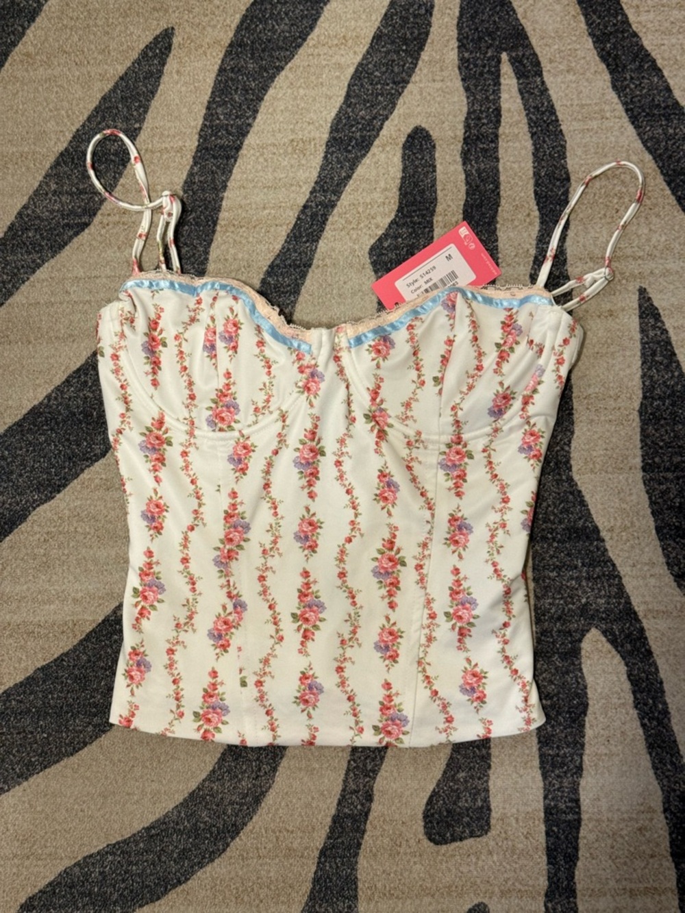 Edikted Floral Bustier Cami